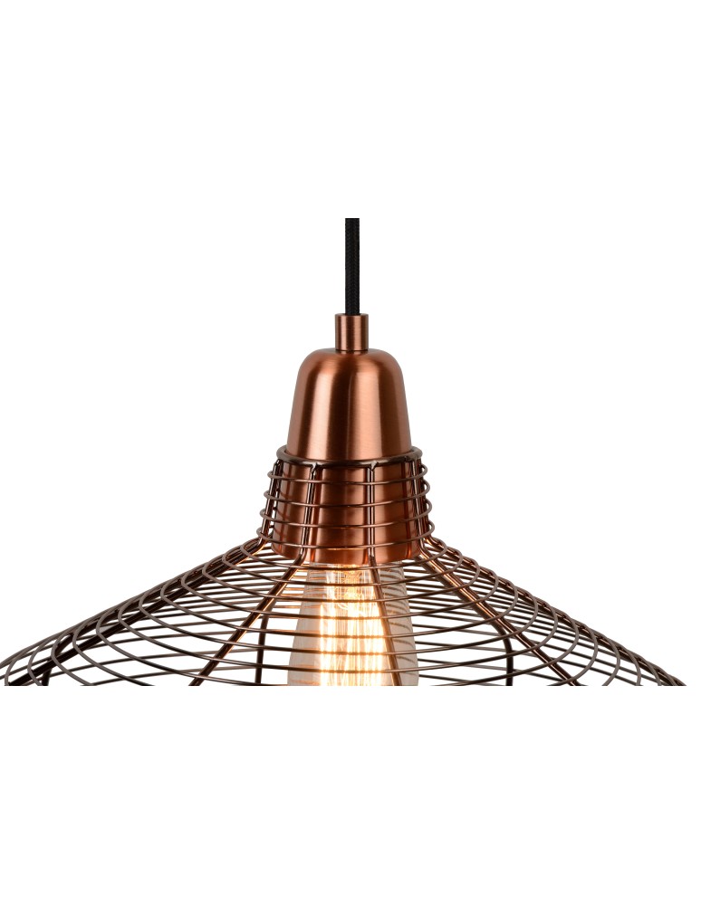 Lampy wiszące druciane - Lucide MOINO Wisząca E27 D35 H27cm Co 71362/35/17 - produkt kolory-swiatla.pl 5