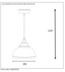 Lampy wiszące - Lucide ISLA Wisząca E14 D29 H22cm Cr 34400/29/38 - produkt 5