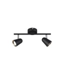 Lampy sufitowe reflektory - RL TOULOUSE Reflektor Sufitowy 2xLED max 3W 3000K Czarny Mat R82122132 - product 1