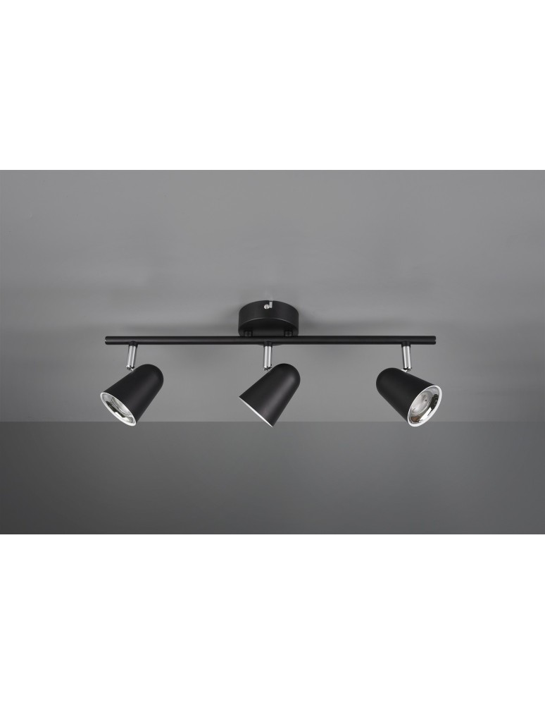 Lampy sufitowe reflektory - RL TOULOUSE Reflektor Sufitowy 3xLED max 3W 3000K Czarny Mat R82123132 - product kolory-swiatla.pl 2
