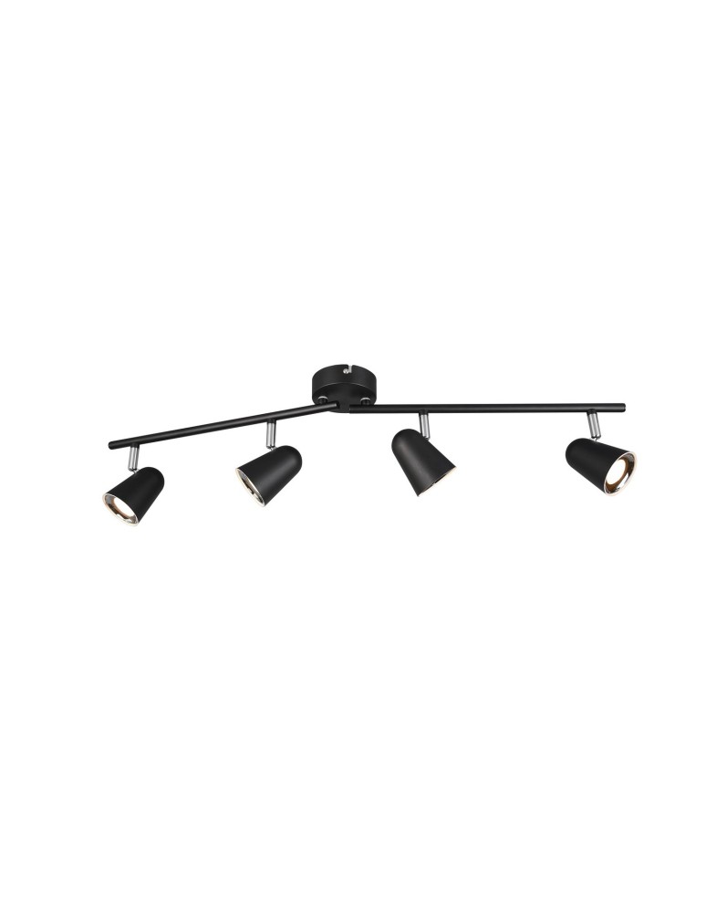 Lampy sufitowe reflektory - RL TOULOUSE Reflektor Sufitowy 4xLED max 3W 3000K Czarny Mat R82124132 - produkt kolory-swiatla.pl 1