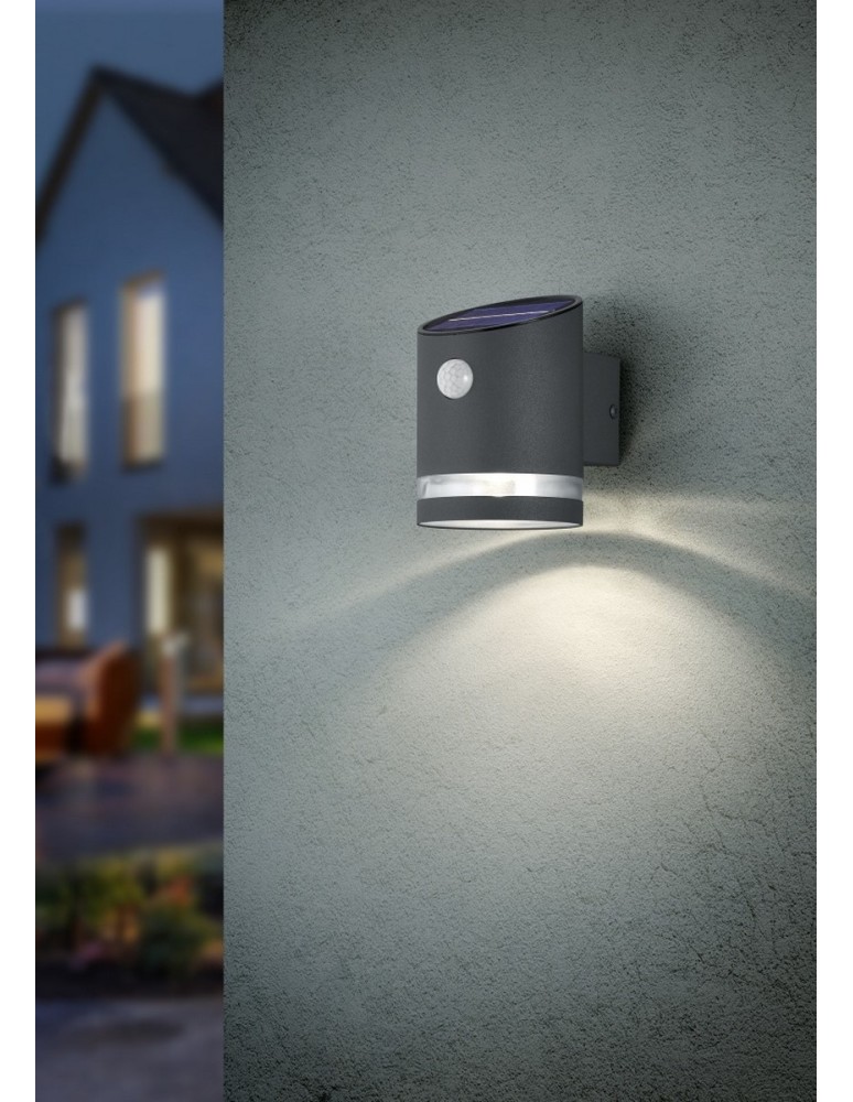 Lampy solarne - RL SALTA Zewnętrzna Ścienna 1xLED max 3W 3000K Antracyt R22231142 - product kolory-swiatla.pl 2