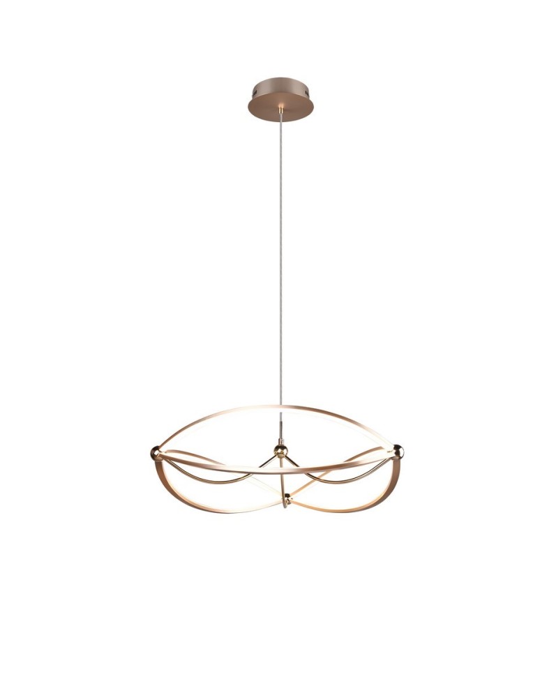 Lampy wiszące - Trio CHARIVARI Wisząca Nowoczesna 1xLED max 42W 3000K Mosiądz Mat 321210108 - produkt kolory-swiatla.pl 1