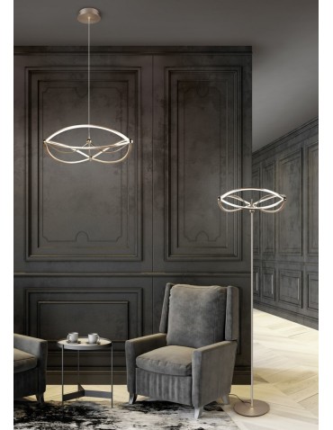 Trio CHARIVARI Wisząca Nowoczesna 1xLED max 42W 3000K Mosiądz Mat 321210108 - product 2