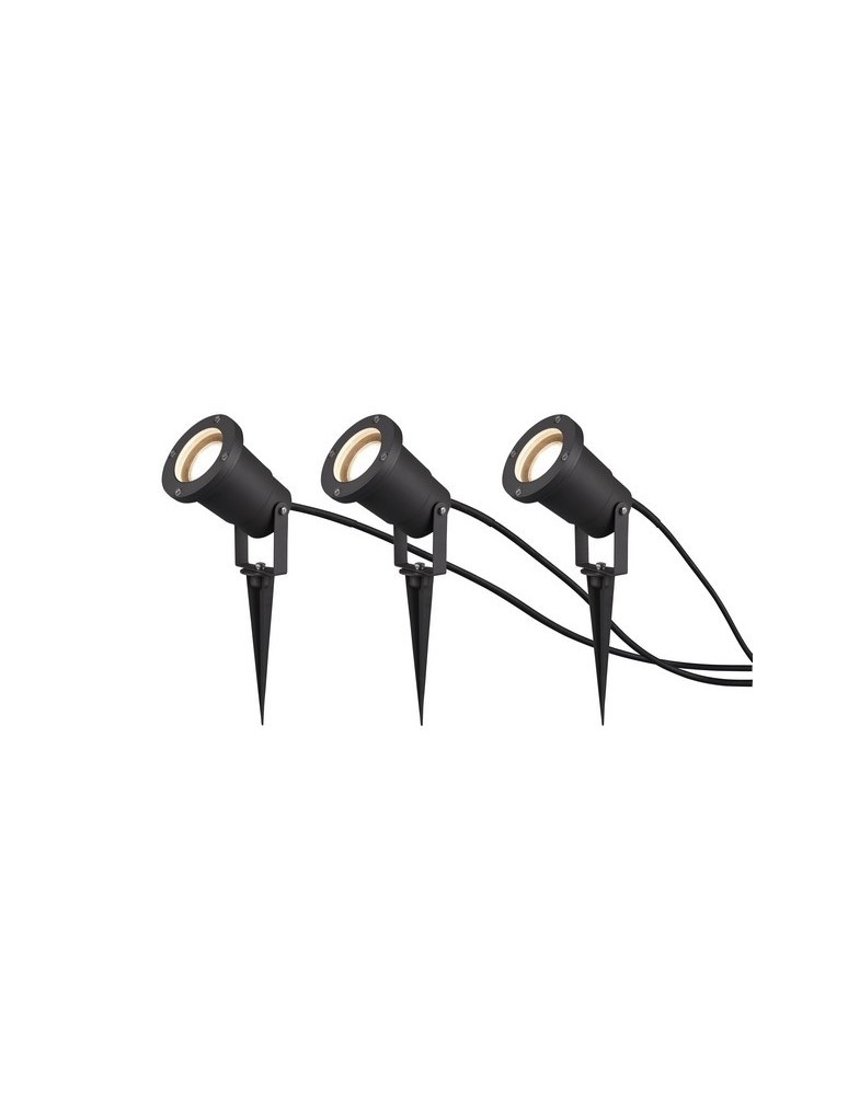Lampy ogrodowe wbijane w ziemię (z klinem) - Trio UBANGI Zewnętrzna Stojąca 3xGU10 max 28W Antracyt 800260342 - produkt kolory-swiatla.pl 1