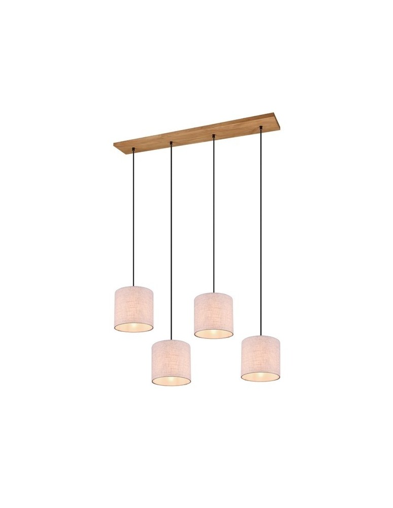 Lampy wiszące na listwie - Trio ELMAU Wisząca Nowoczesna 4xE27 max 60W Nikiel Antyczny 302100430 - produkt kolory-swiatla.pl 1