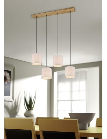 Trio ELMAU Wisząca Nowoczesna 4xE27 max 60W Nikiel Antyczny 302100430 - produkt 2