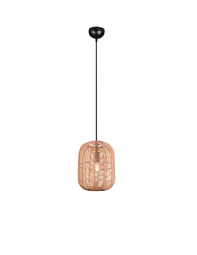 Lampy wiszące boho - Trio RUNA Wisząca Nowoczesna 1xE27 max 40W Czarny Mat 303000132 - produkt kolory-swiatla.pl 1