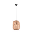 Lampy wiszące boho - Trio RUNA Wisząca Nowoczesna 1xE27 max 40W Czarny Mat 303090132 - product 1