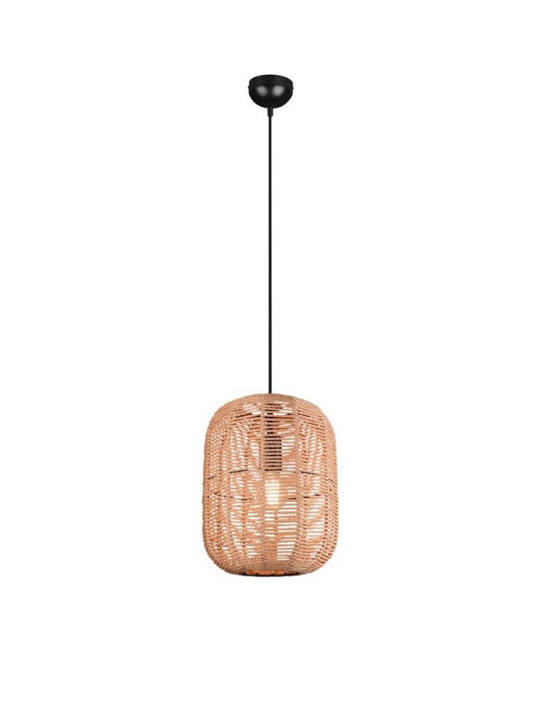 Lampy wiszące boho - Trio RUNA Wisząca Nowoczesna 1xE27 max 40W Czarny Mat 303090132 - produkt kolory-swiatla.pl 1