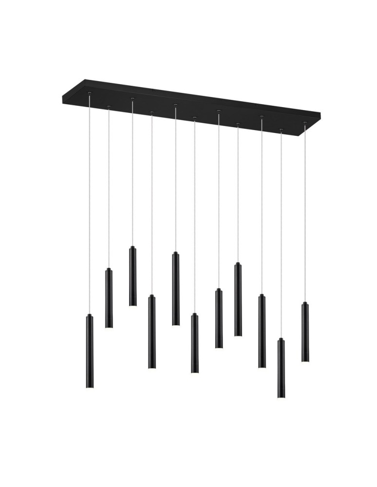 Lampy wiszące - Trio TUBULAR Wisząca Nowoczesna 11xLED max 2W 3000K Czarny Mat 321611132 - produkt kolory-swiatla.pl 1