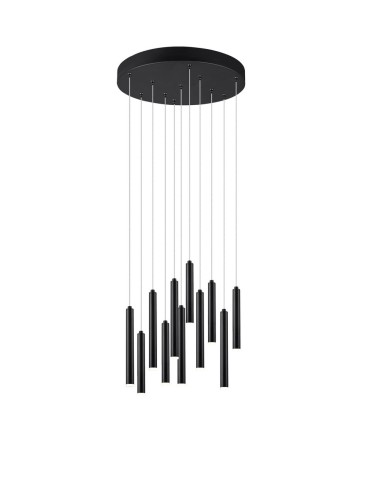 Trio TUBULAR Wisząca Nowoczesna 11xLED max 2W 3000K Czarny Mat 321691132