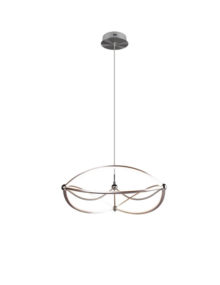 Lampy wiszące - Trio CHARIVARI Wisząca Nowoczesna 1xLED max 42W 3000K Nikiel Mat 321210107 - produkt kolory-swiatla.pl 1