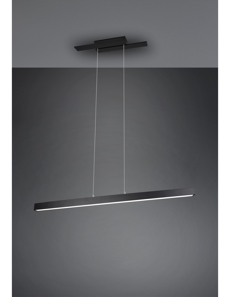 Trio BELFAST Wisząca Nowoczesna 1xLED max 44W 3000K Czarny Mat 375510432