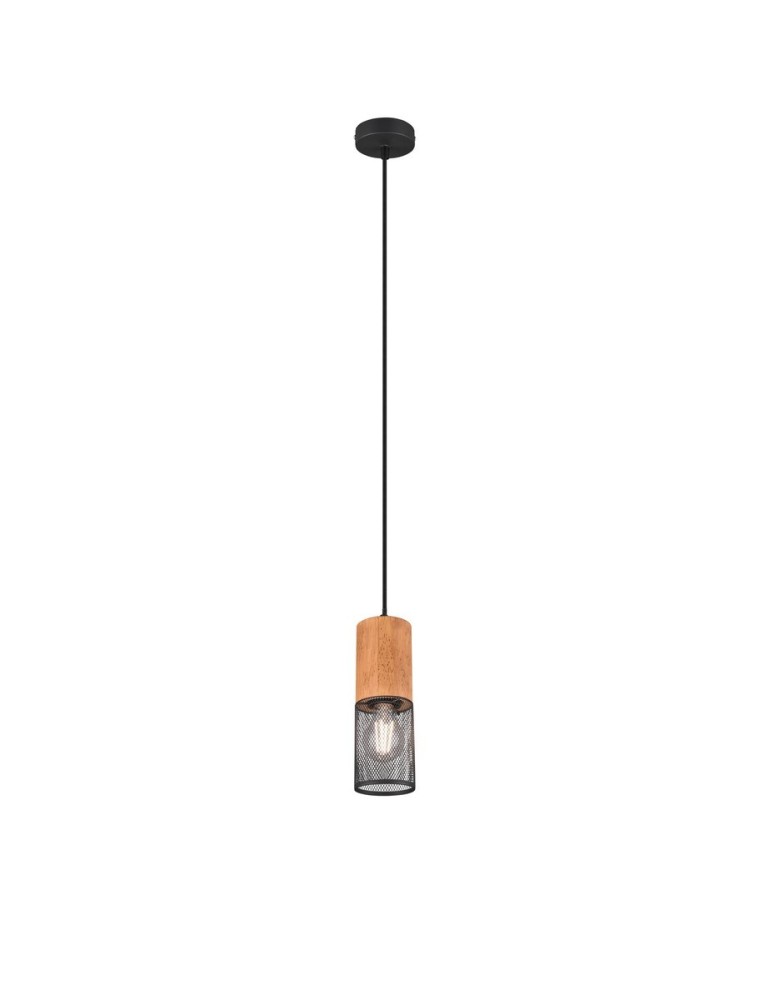 Lampy wiszące pojedyncze - Trio TOSH Wisząca Nowoczesna 1xE27 max 40W Czarny Mat 304300132 - produkt kolory-swiatla.pl 1