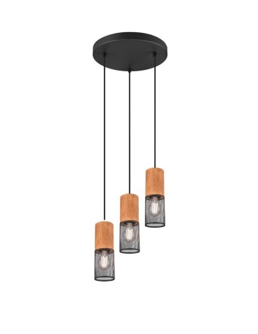 Trio TOSH Wisząca Nowoczesna 3xE27 max 40W Czarny Mat 304330332