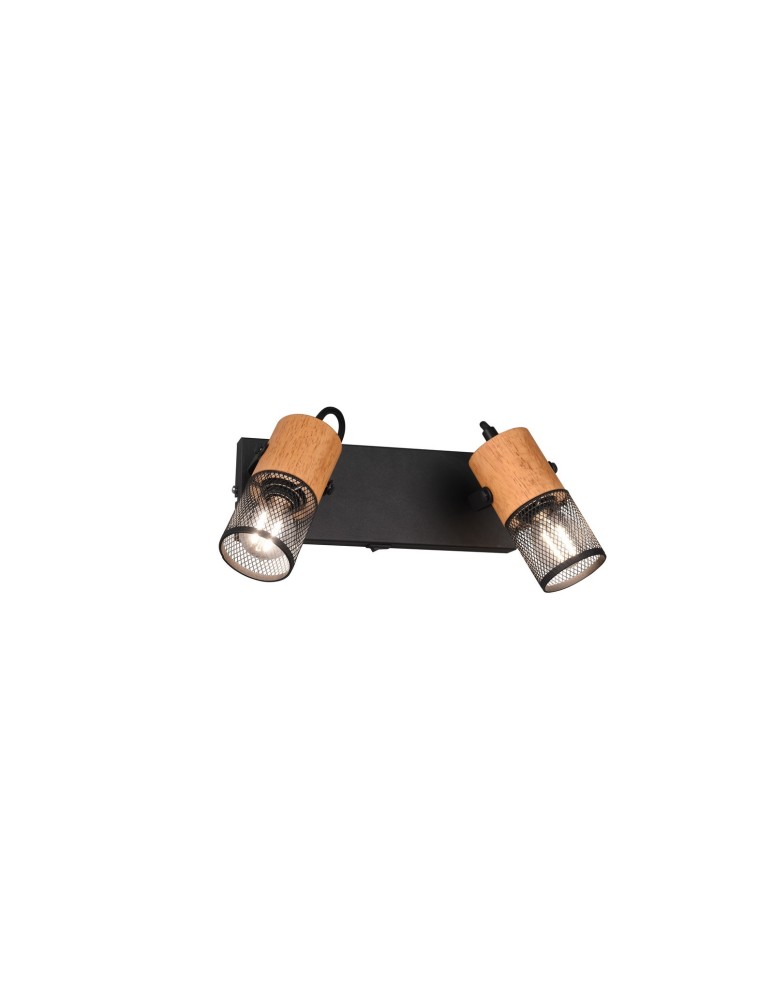 Lampy sufitowe reflektory - Trio TOSH Reflektor Sufitowy 2xE14 max 15W Czarny Mat 804370232 - produkt kolory-swiatla.pl 1