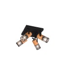 Lampy sufitowe reflektory - Trio TOSH Reflektor Sufitowy 4xE14 max 40W Czarny Mat 804300432 - produkt 1
