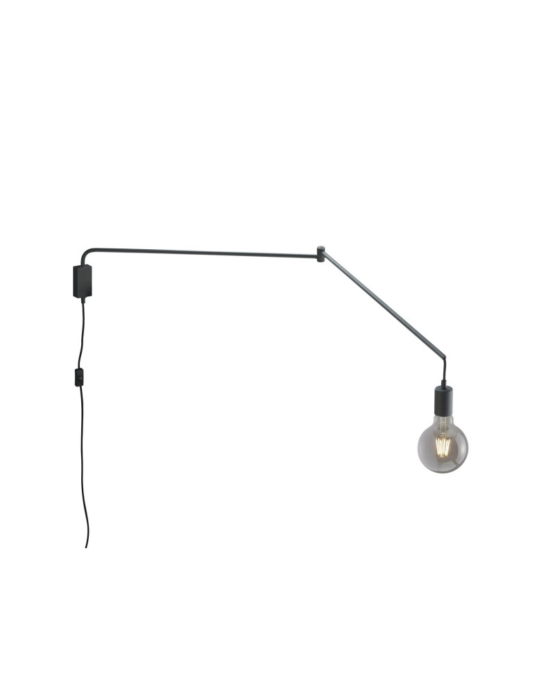 Kinkiety na wysięgniku - Trio LINE Ścienna Nowoczesna 1xE27 max 10W Czarny Mat 200200132 - produkt kolory-swiatla.pl 1