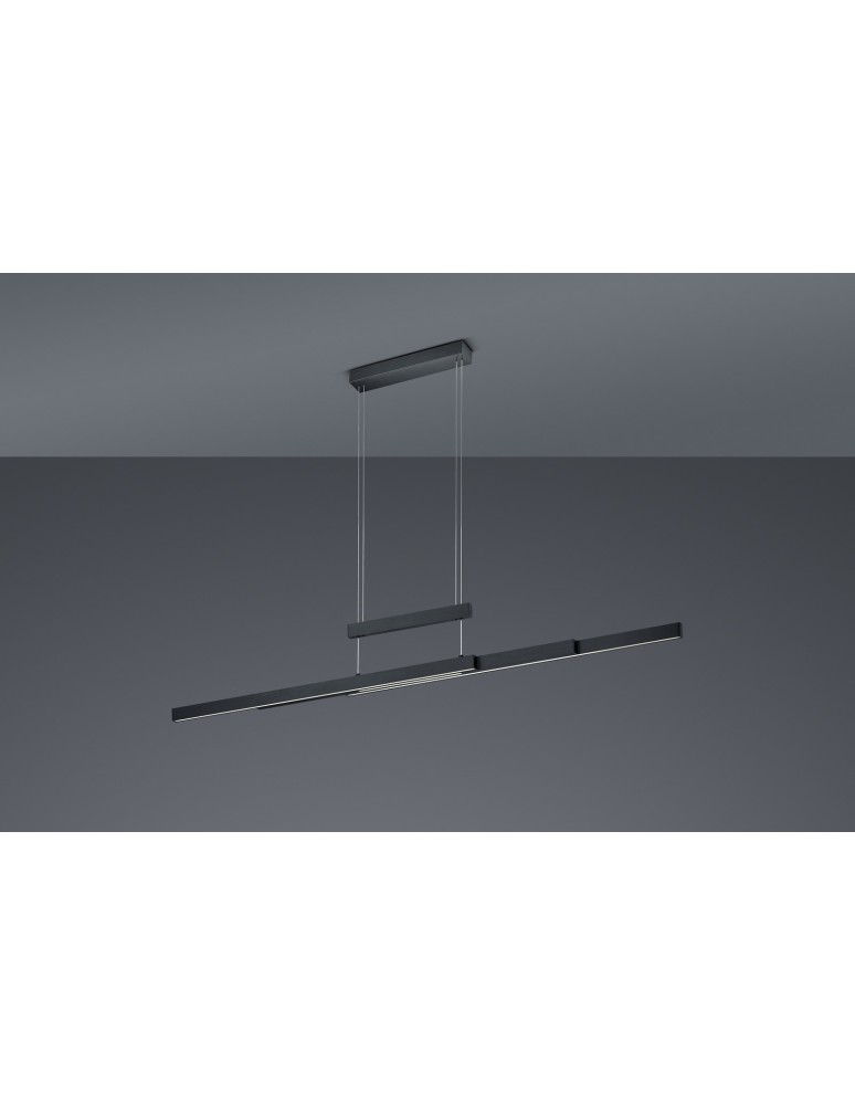 Trio TRAJAN Wisząca Nowoczesna 1xLED max 45W 2700K-5000K Czarny Mat 375310532