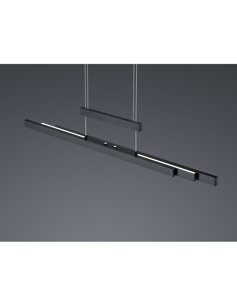Trio TRAJAN Wisząca Nowoczesna 1xLED max 45W 2700K-5000K Czarny Mat 375310532
