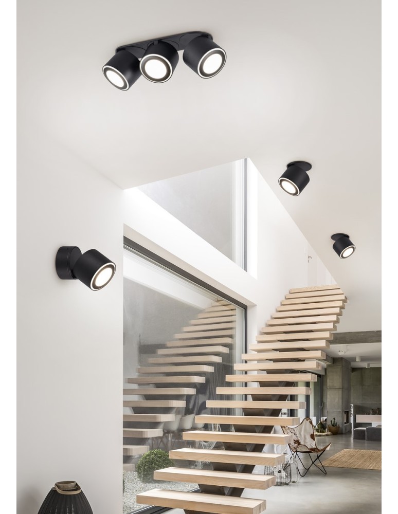 Trio TAURUS Reflektor Ścienny 1xLED max 5W 3000K Czarny Mat 652910132