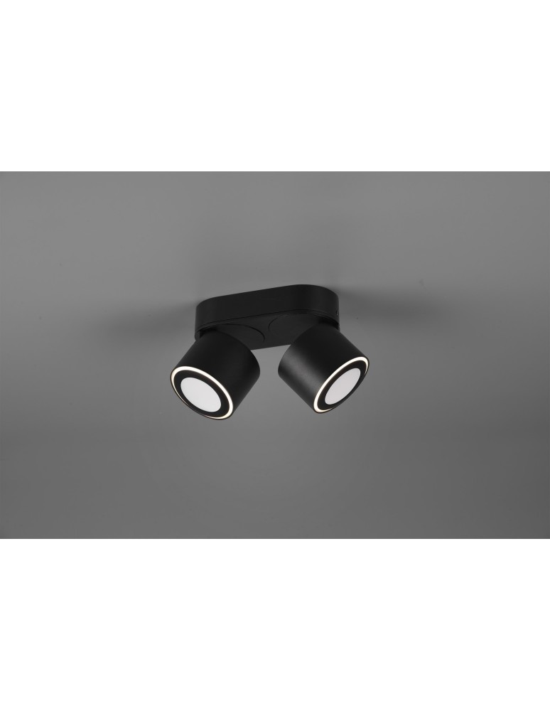 Trio TAURUS Reflektor Sufitowy 2xLED max 5W 3000K Czarny Mat 652910232
