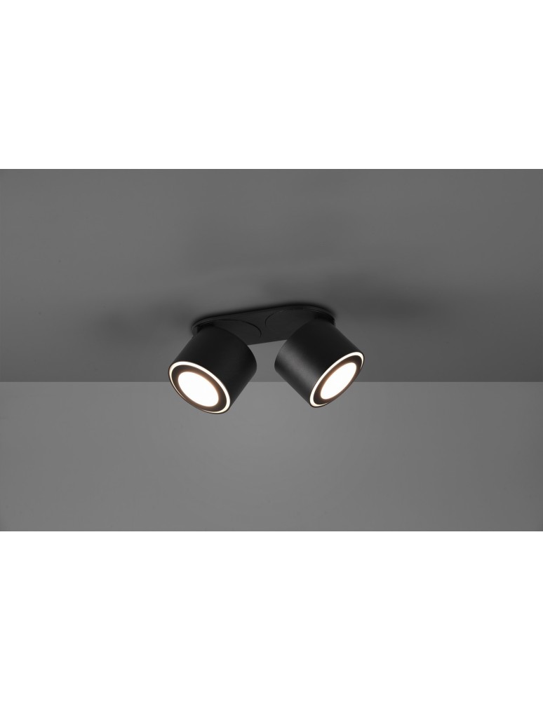 Trio TAURUS Reflektor Sufitowy 2xLED max 5W 3000K Czarny Mat 652910232