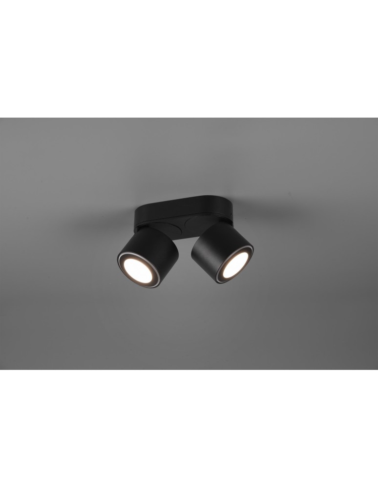 Trio TAURUS Reflektor Sufitowy 2xLED max 5W 3000K Czarny Mat 652910232