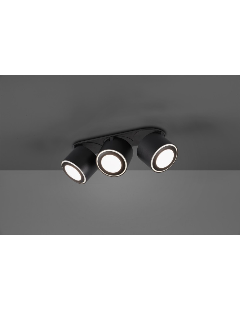 Trio TAURUS Reflektor Sufitowy 3xLED max 5W 3000K Czarny Mat 652910332