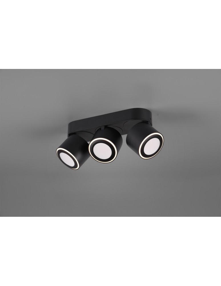 Trio TAURUS Reflektor Sufitowy 3xLED max 5W 3000K Czarny Mat 652910332