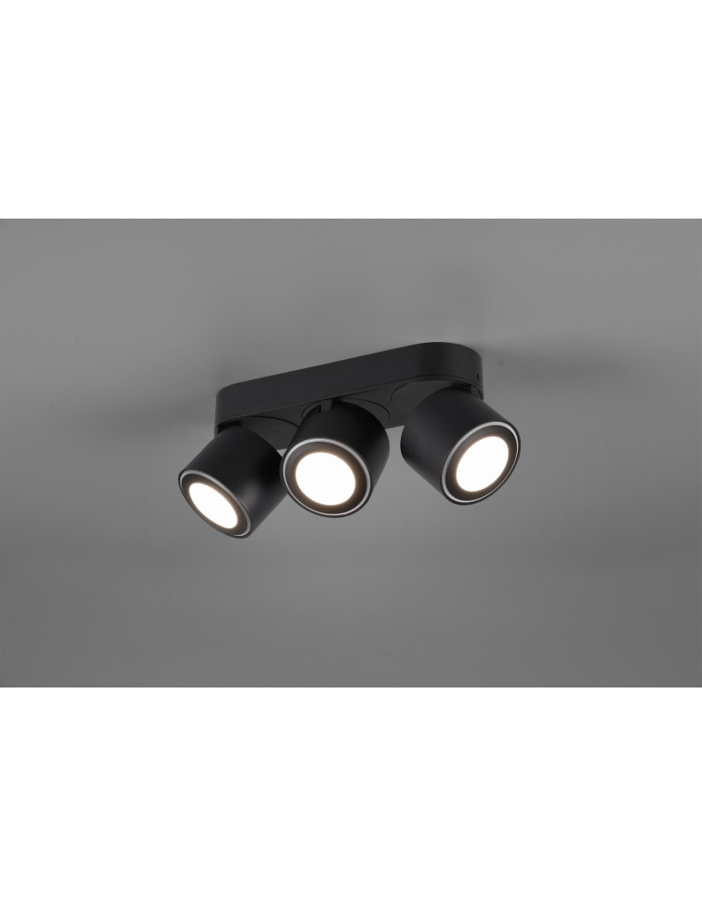 Trio TAURUS Reflektor Sufitowy 3xLED max 5W 3000K Czarny Mat 652910332