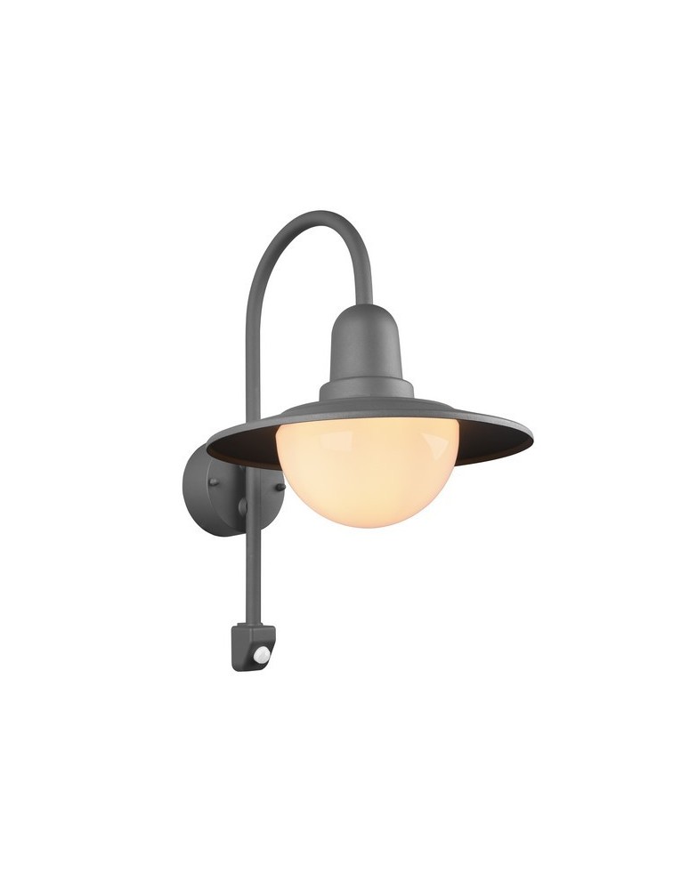 Lampy zewnętrzne z czujnikiem ruchu - Trio NORMAN Zewnętrzna Ścienna 1xE27 max 40W Antracyt 207269142 - produkt kolory-swiatla.pl 1