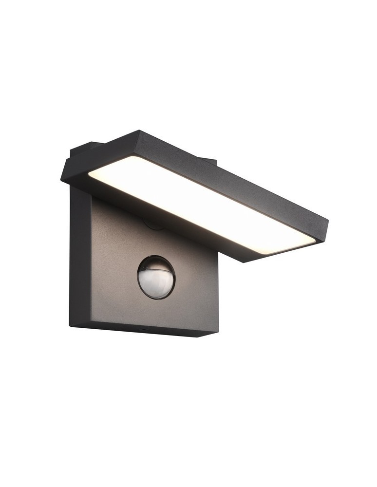 Lampy zewnętrzne z czujnikiem ruchu - Trio HORTON Zewnętrzna Ścienna 1xLED max 8W 3000K Antracyt 226369142 - produkt kolory-swiatla.pl 1