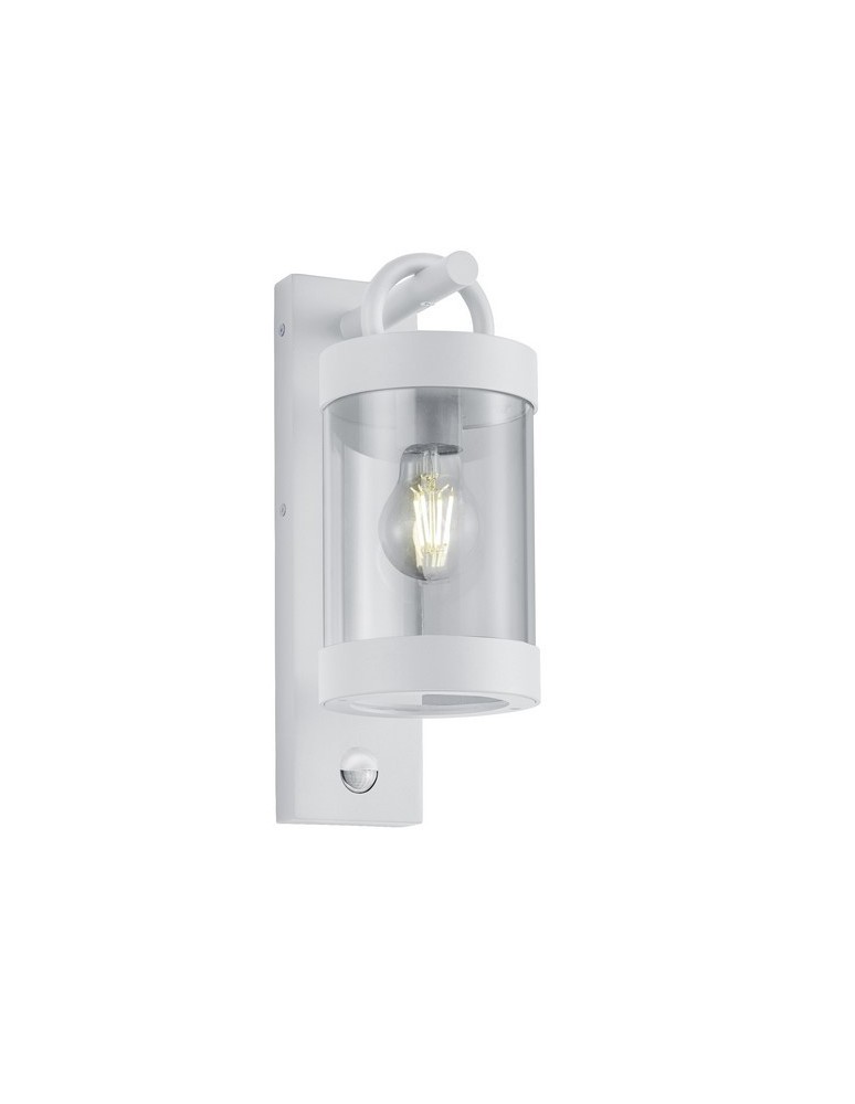 Lampy zewnętrzne z czujnikiem ruchu - Trio SAMBESI Zewnętrzna Ścienna 1xE27 max 28W Biały Mat 204169131 - produkt kolory-swiatla.pl 1