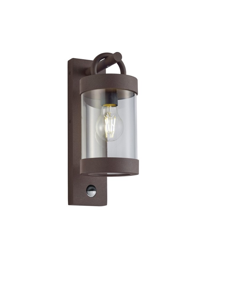 Lampy zewnętrzne z czujnikiem ruchu - Trio SAMBESI Zewnętrzna Ścienna 1xE27 max 28W Rdzawy 204169124 - produkt kolory-swiatla.pl 1