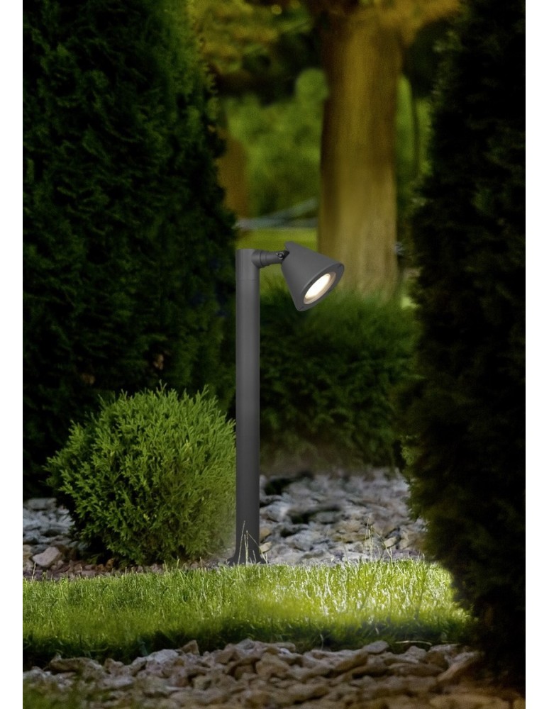 Lampy ogrodowe stojące - Trio KAVERI Zewnętrzna Stojąca 1xGU10 max 5W Antracyt 506060142 - product kolory-swiatla.pl 2