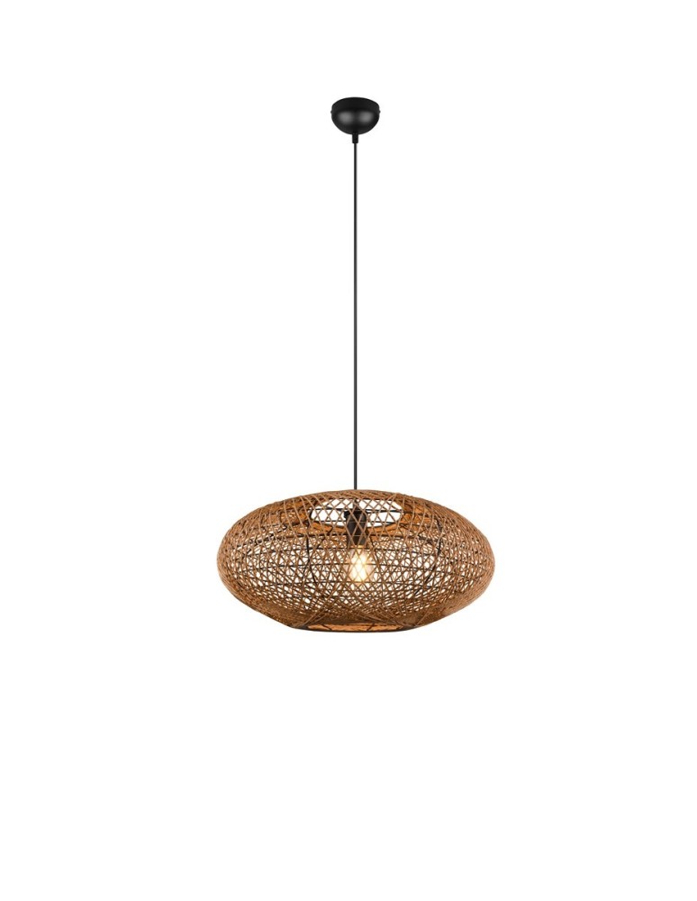 Lampy wiszące boho - Trio HEDDA Wisząca Nowoczesna 1xE27 max 40W Czarny Mat 312300136 - produkt kolory-swiatla.pl 1