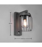 Lampy zewnętrzne z czujnikiem ruchu - Trio TUELA Zewnętrzna Ścienna 1xE27 max 40W Antracyt 210869142 - produkt 5