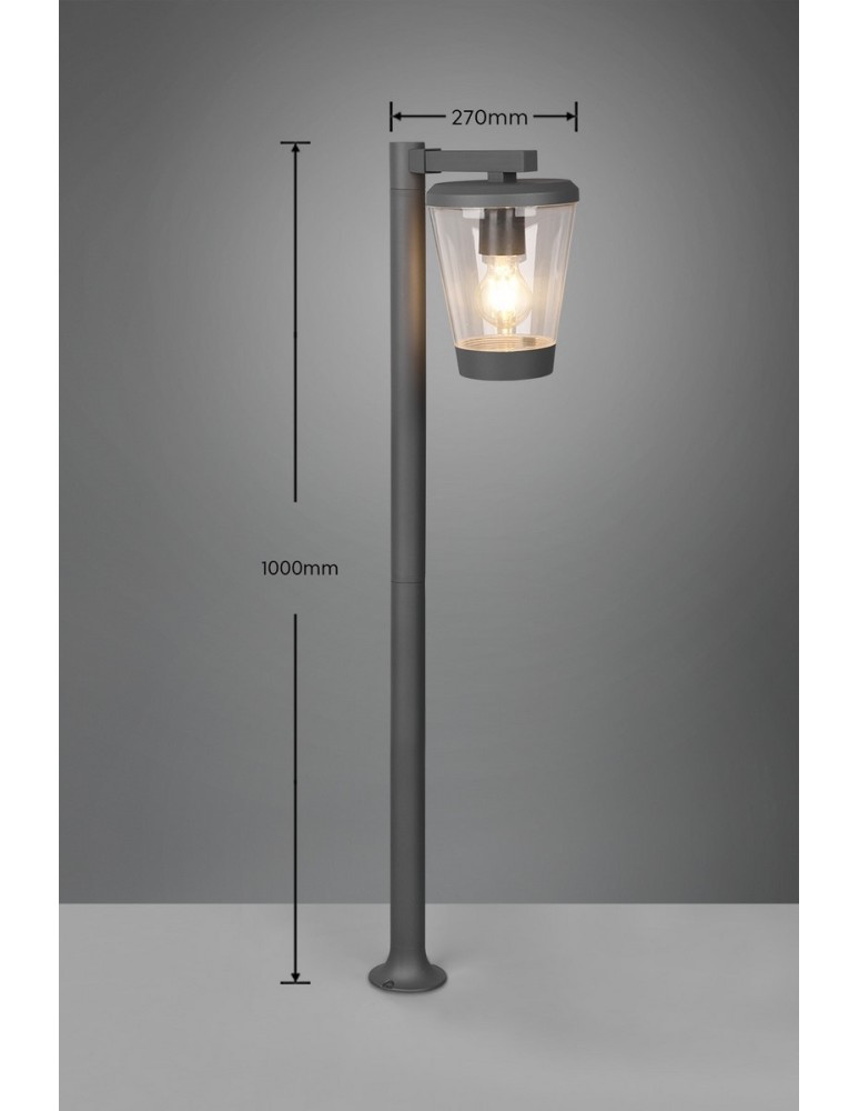 Trio CAVADO Zewnętrzna Stojąca 1xE27 max 40W Antracyt 411060142