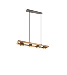 Lampy wiszące na listwie - Trio BELL Wisząca Nowoczesna 4xE14 max 25W Nikiel Antyczny 301900467 - produkt 1