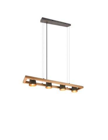 Trio BELL Wisząca Nowoczesna 4xE14 max 25W Nikiel Antyczny 301900467