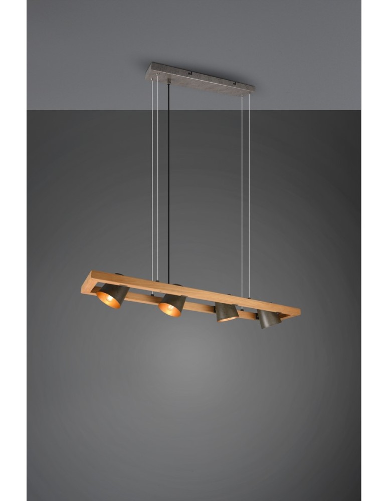 Trio BELL Wisząca Nowoczesna 4xE14 max 25W Nikiel Antyczny 301900467