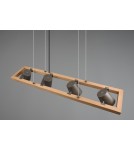 Lampy wiszące na listwie - Trio BELL Wisząca Nowoczesna 4xE14 max 25W Nikiel Antyczny 301900467 - produkt 3
