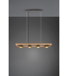Lampy wiszące na listwie - Trio BELL Wisząca Nowoczesna 4xE14 max 25W Nikiel Antyczny 301900467 - produkt 6
