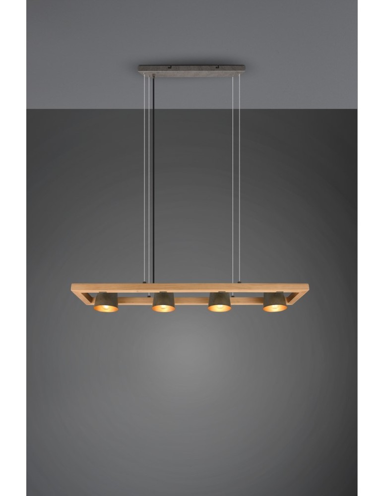 Trio BELL Wisząca Nowoczesna 4xE14 max 25W Nikiel Antyczny 301900467