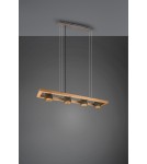 Lampy wiszące na listwie - Trio BELL Wisząca Nowoczesna 4xE14 max 25W Nikiel Antyczny 301900467 - produkt 7