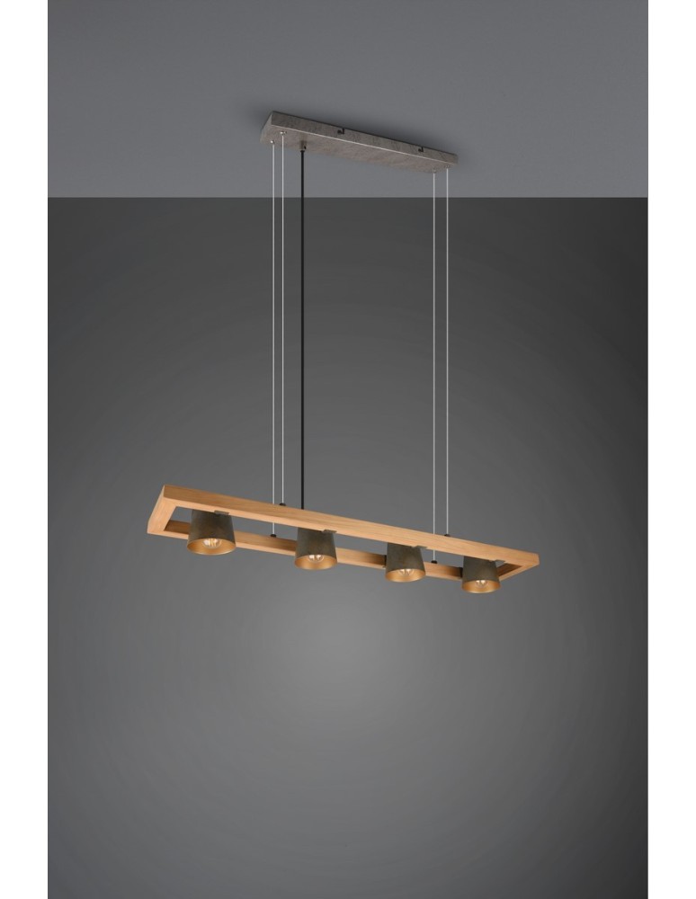 Trio BELL Wisząca Nowoczesna 4xE14 max 25W Nikiel Antyczny 301900467