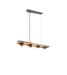 Lampy wiszące na listwie - Trio BELL Wisząca Nowoczesna 4xE14 max 25W Nikiel Antyczny 301900467 - produkt 8