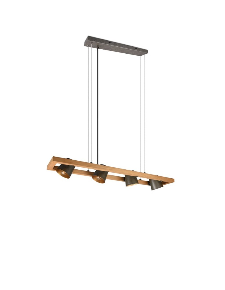 Trio BELL Wisząca Nowoczesna 4xE14 max 25W Nikiel Antyczny 301900467